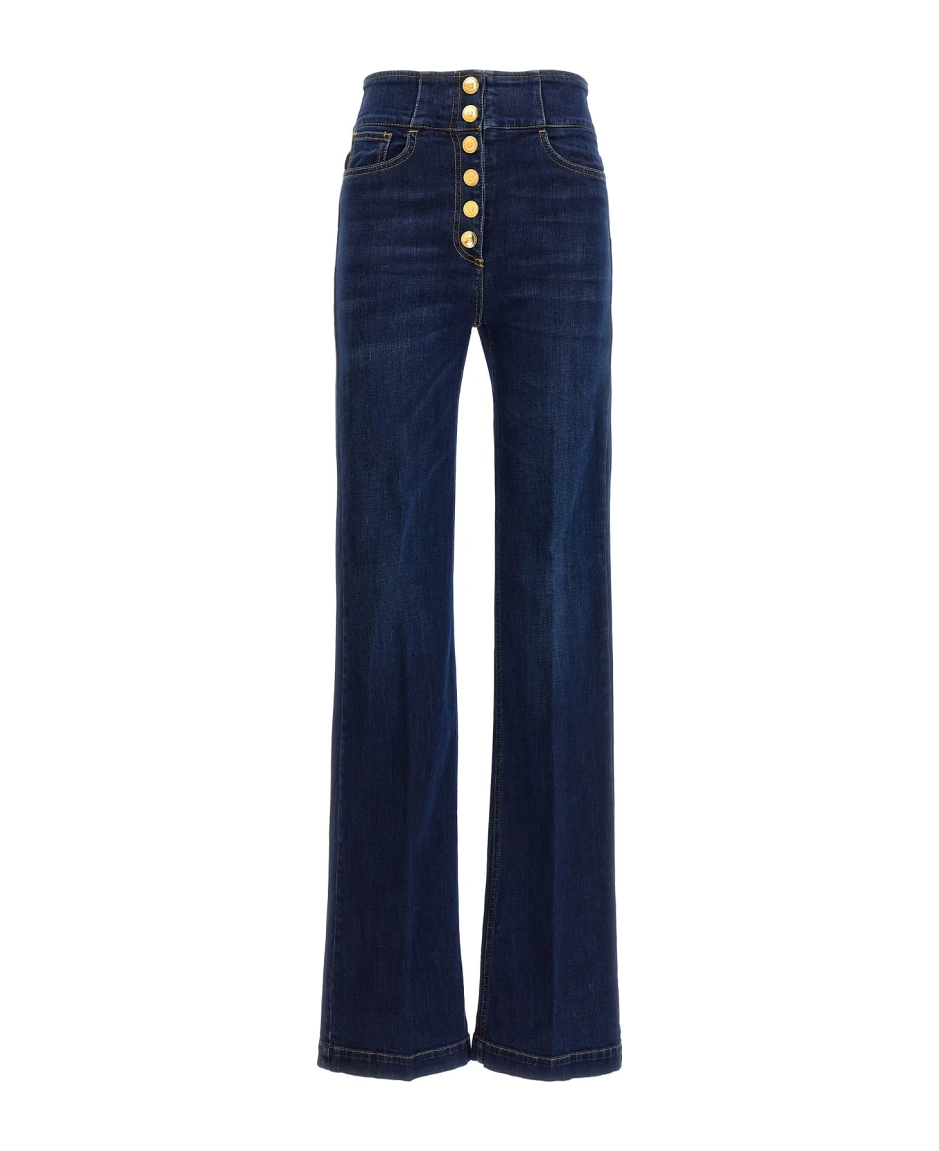 Logo Button Jeans Elisabetta Franchi 3 Logo Button Jeans Elisabetta Franchi