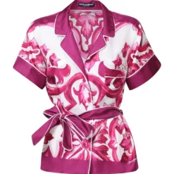 Dolce & Gabbana Multicolor Majolica Print Shirt
