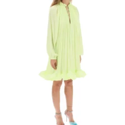 Lanvin Short Ruffled Dress In Charmeuse 7 Lanvin Short Ruffled Dress In Charmeuse -ITALIST SHOP 03b0ebe4a04a767a1df742dba0145407