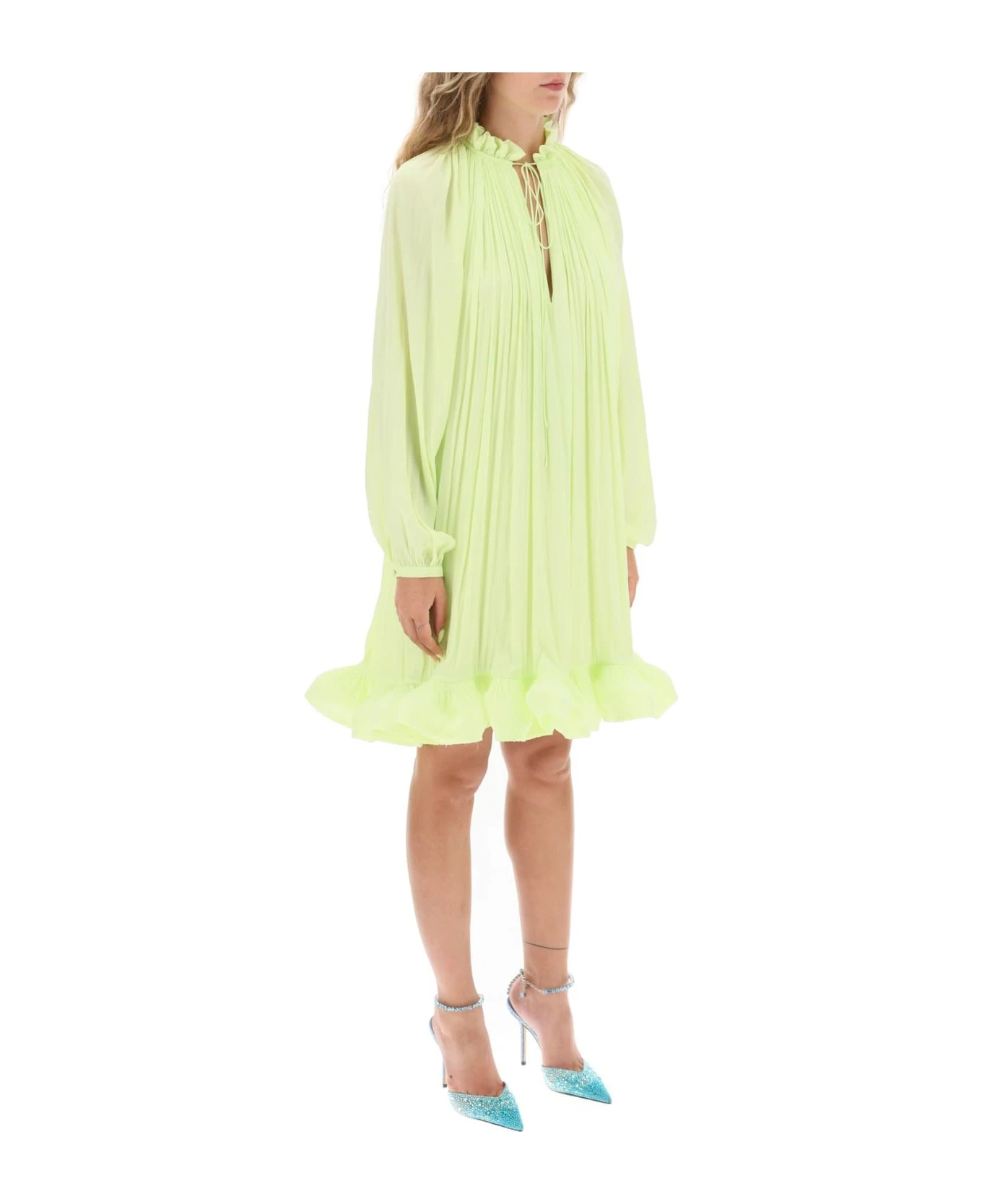 Lanvin Short Ruffled Dress In Charmeuse 4 Lanvin Short Ruffled Dress In Charmeuse - Image 2