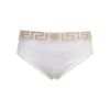 Versace White Cotton Briefs And Greca Print Woman -ITALIST SHOP 0502fb28bfd223ed134891a60975966a