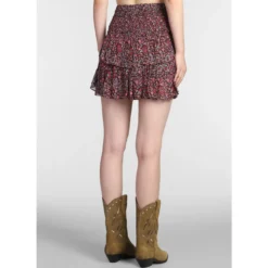 Hilari Skirt In Brown Viscose -ITALIST SHOP 05562d6f31e229fe57fd81d22d0302b3