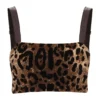 Dolce & Gabbana Leopard Chenille Cropped Top -ITALIST SHOP 07727972f6318a856a452f71712a1fa2