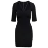 Dolce & Gabbana Black Mini Dress With Short Sleeves And Neckline Detail In Viscose Blend Woman -ITALIST SHOP 0be5e21fe42021e2c020429b9dea4a00