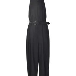 Halterneck Belted Long Dress