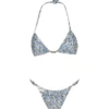 Daisy Print Laminated Ruched Lycra Bikini -ITALIST SHOP 0e3c106e1dd46f0e646b3591189592aa