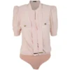 Elisabetta Franchi Body Blouse With Scarf And Fringes -ITALIST SHOP 0e720e65de866cc8c0f89b92f1f419a1