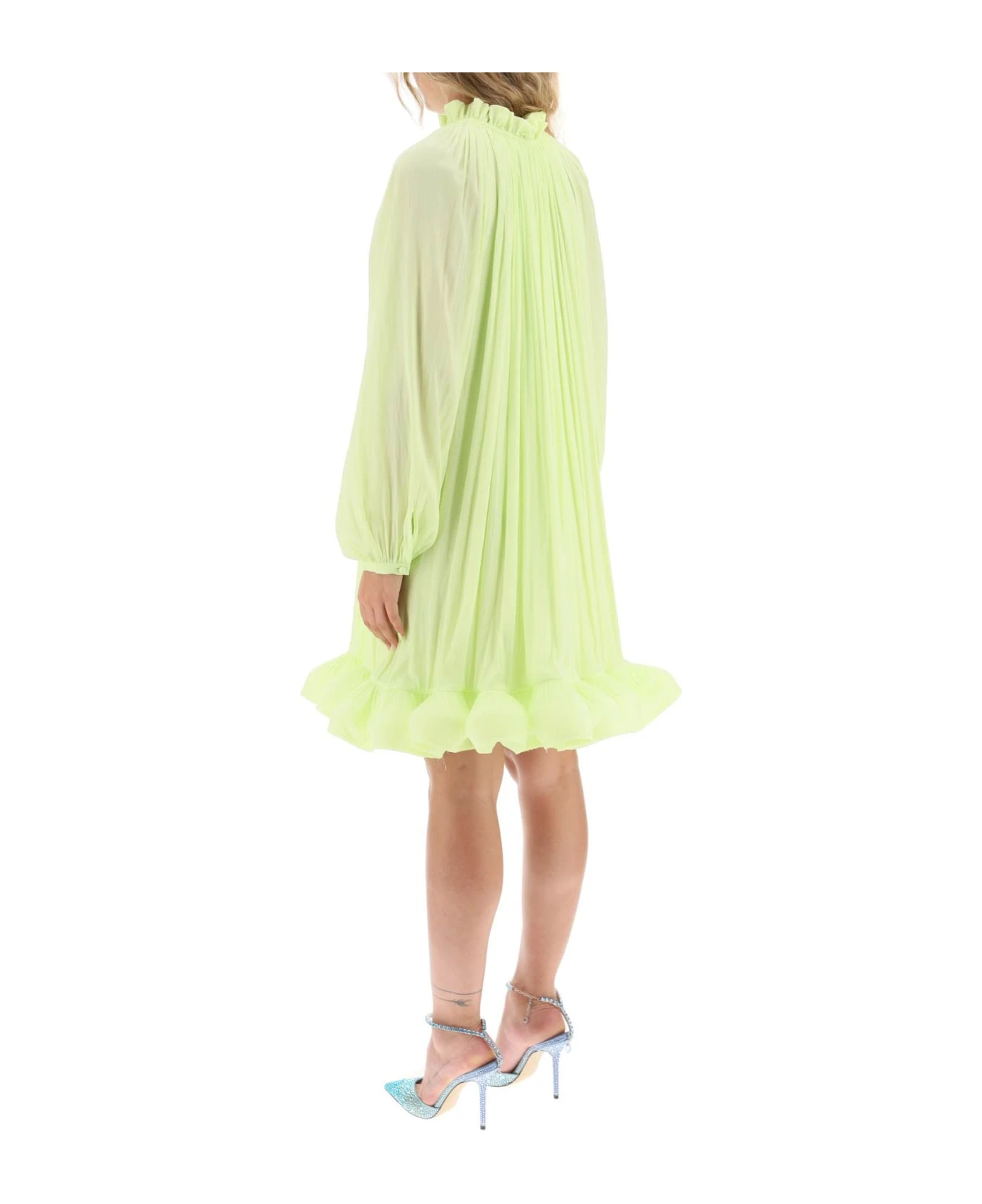 Lanvin Short Ruffled Dress In Charmeuse 5 Lanvin Short Ruffled Dress In Charmeuse - Image 3