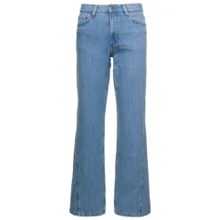 A.P.C. 'elle' Light Blue Five-pocket Flare Jeans In Cotton Denim Woman
