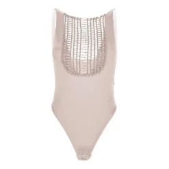 Bodysuit With Embroidered Ascot Tie Elisabetta Franchi