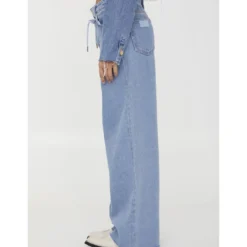 Ganni Denim Jeans With Drawstring -ITALIST SHOP 169e272521349b12b44815d7ebb0e3fe