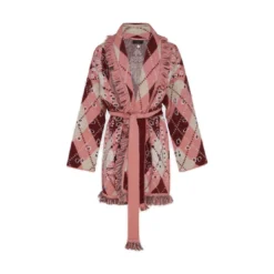 Alanui Argyle-printed Belted Cardigan