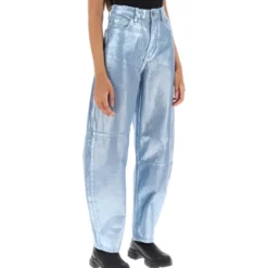 Ganni Curved Leg Jeans In Foil Denim -ITALIST SHOP 1e7ce86c937a8fccd76968d5c22cd8af