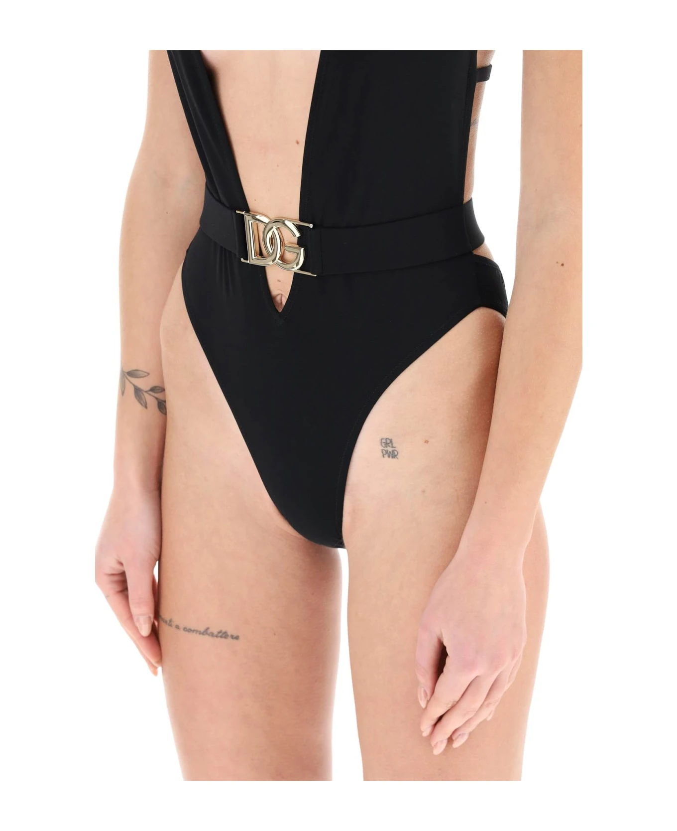 Dolce & Gabbana Plunging Neckline Belted Swimsuit 6 Dolce & Gabbana Plunging Neckline Belted Swimsuit - Image 4