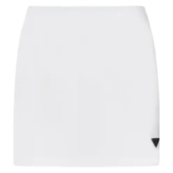 Prada Logo-plaque Cotton Miniskirt