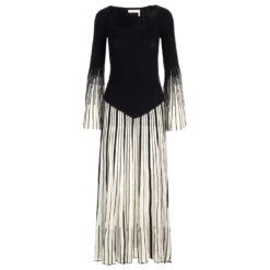 Chloé Long Dress In Wool And Silk