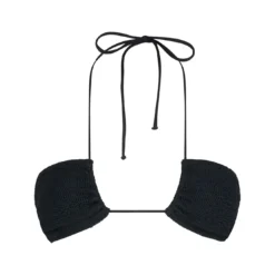 MC2 Saint Barth Woman Black Crinkle Bandeau Top