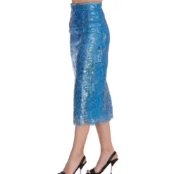 Dolce & Gabbana Laminated Lace Skirt -ITALIST SHOP 25170e5571aa3afefa0e896d2202c135