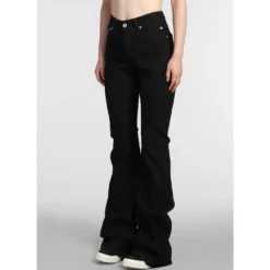 Bootcut Jeans In Black Cotton -ITALIST SHOP 27bd792485fd393f2915b3d985e385d0