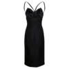 Versace Midi Bustier Black Dress In Wool And Silk Woman -ITALIST SHOP 28225af38817a3fe22c9a92066cfb261