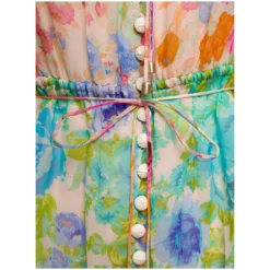 Zimmermann 'raie' Multicolor Long Sleeved Playsuit With All-over Floreal Print In Silk Woman -ITALIST SHOP 29363bcf4f0f415da9984a8cb4994c0b