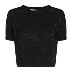 Gucci Gg Crystals Wool Top