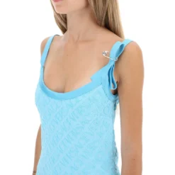 Versace La Vacanza Terry-cloth Mini Dress -ITALIST SHOP 310dc54479f5316abeb171d5653ba224