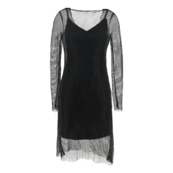 New Release 5 Max Mara Vezzo Short Embroidered Mesh Dress With Crystal