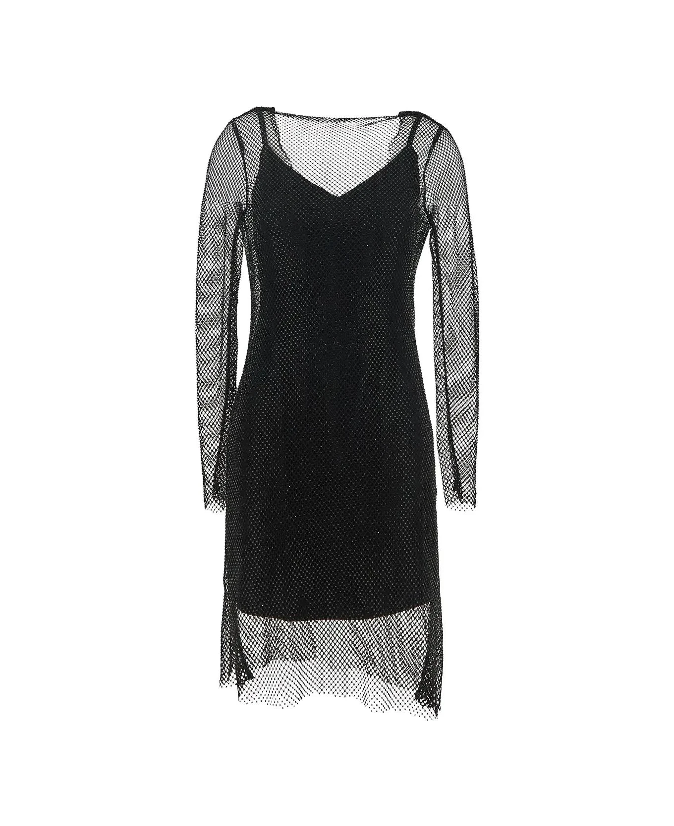 Max Mara Vezzo Short Embroidered Mesh Dress With Crystal 3 Max Mara Vezzo Short Embroidered Mesh Dress With Crystal
