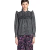 Idety Blouse In Grey Denim -ITALIST SHOP 358eee0bf999c5cba7877e86c4822653
