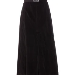 Dolce & Gabbana Long Skirt With Logo Plaque