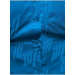 'sylvie' Blue Shirt Dress With All-over Monogram Print In Satin Fabric Woman -ITALIST SHOP 3807fb845d9b58c1d0da31cc41036c34