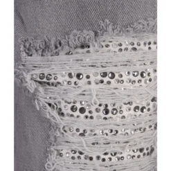 ERMANNO SCERVINO Grey Jeans With Abrasions And Rhinestones -ITALIST SHOP 38e1c250bdc22c749c9f7a8a5c53c322