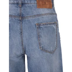 ERMANNO SCERVINO Blue Wide-leg Jeans With Side Embroidery -ITALIST SHOP 3aa6360bd9acfd598603b851df6a33fe