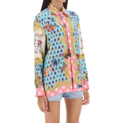 Versace Shirt In Printed Silk -ITALIST SHOP 3d32418552a7f3f0c8159f7359b06ccd