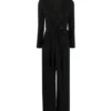 Alberta Ferretti Black Enver Draped Satin Jumpsuit -ITALIST SHOP 445a746608aa3fc4a505f5f99601fd98