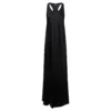 Balenciaga Black Long Evening Dress With Logo Motif All-over In Viscose Woman