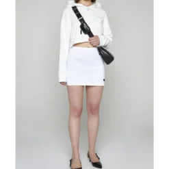 Prada Logo-plaque Cotton Miniskirt -ITALIST SHOP 4530c992bde249448f1f4c53b0b6c131