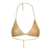 Gold-tone Traingle Top With Logo Charm In Metal Mesh Woman -ITALIST SHOP 46d1406f008c7111de4bf78a4dbc3b09