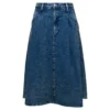A.P.C. Oversized Midi Light Blue Skirt In Cotton Denim Woman