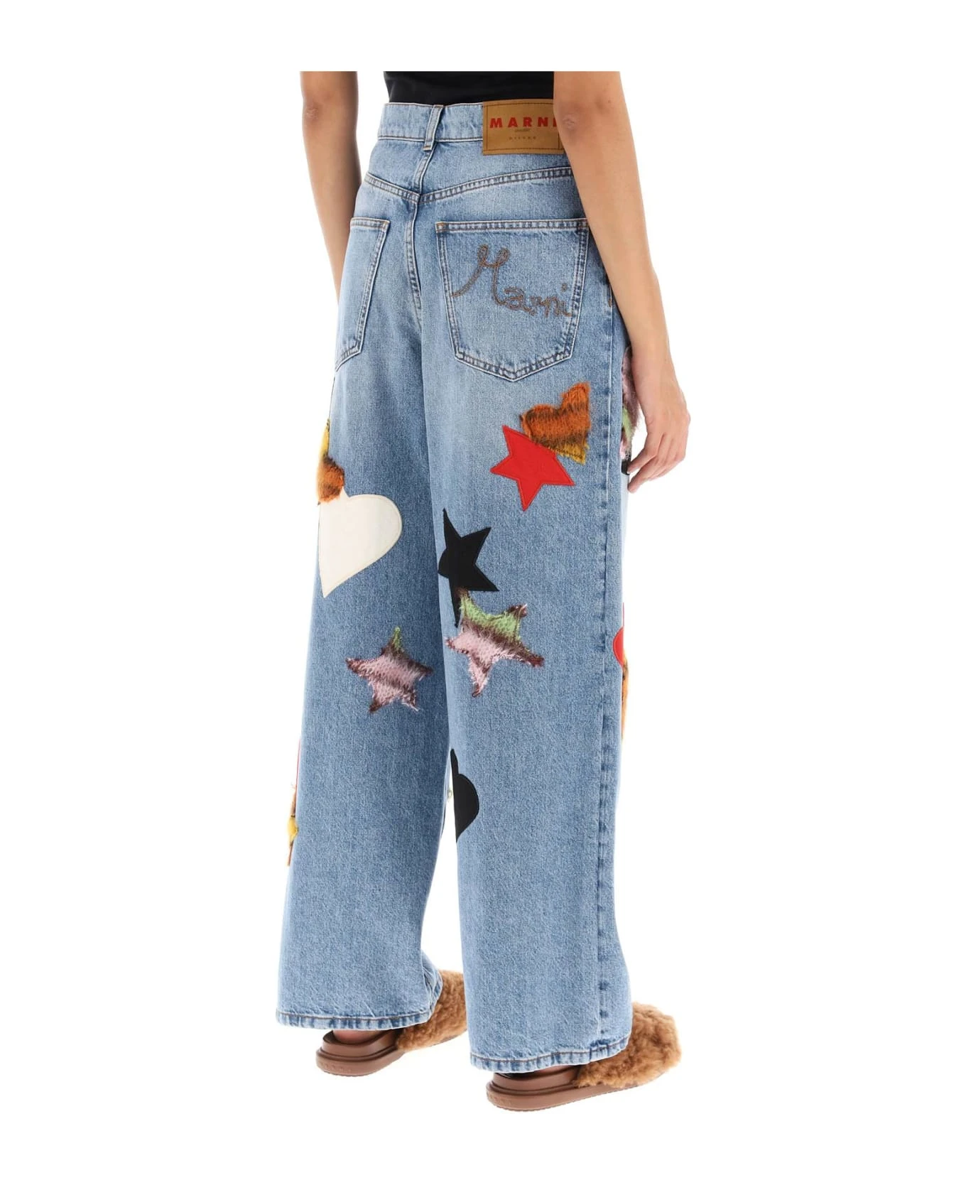 Marni Relaxed Fit Jeans With Patches 5 Marni Relaxed Fit Jeans With Patches - Image 3