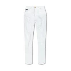 Dolce & Gabbana Logo Patch Distressed Boyfriend Jeans