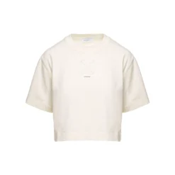 Off-White Small Arrow Pearls Crop Tee Beige Bla