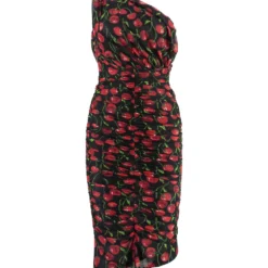 Dolce & Gabbana Draped Tulle One-shoulder Gown