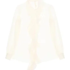 Dolce & Gabbana Silk-georgette Blouse With Ruffles