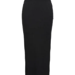 Alexander McQueen Ribbed Midi Skirt