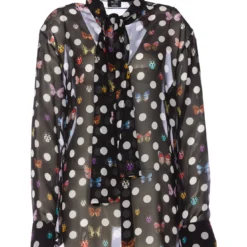 Versace Butterfly And Polka Dot Print Shirt