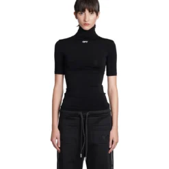 Off-White Topwear In Black Viscose