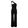 Black Asymmetrical Sleeveless Jumpsuit In Rayon Woman -ITALIST SHOP 53bd659a6bad07b6ce25856138d77e96