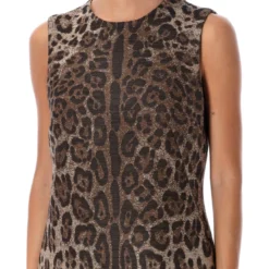 Dolce & Gabbana Leopard Jacquard Midi Dress -ITALIST SHOP 5ea95712ad99601846a55aa7f4da8479
